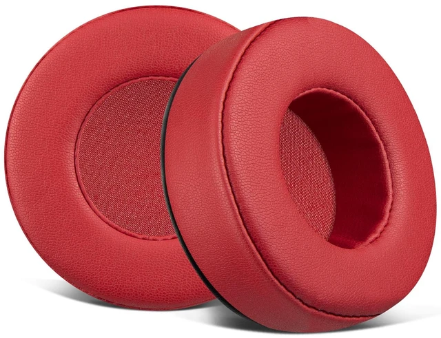 Main image of Earpads Replacement for Skullcandy Hesh & Hesh 2 Wireless Over-Ear Headphones, Ear Pads Cushions with Soft Protein Leather, Noise Isolation Foam - Red
