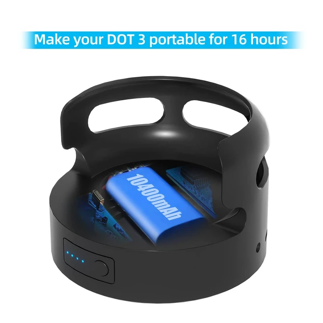 Alt view image 6 of 7 - Battery Base for Dot 3rd Gen &Google Mini 2 Battery Stand Portable Charger for Dot 3rd Back up Battery 16 Hours Play time, Not Include D0t 3