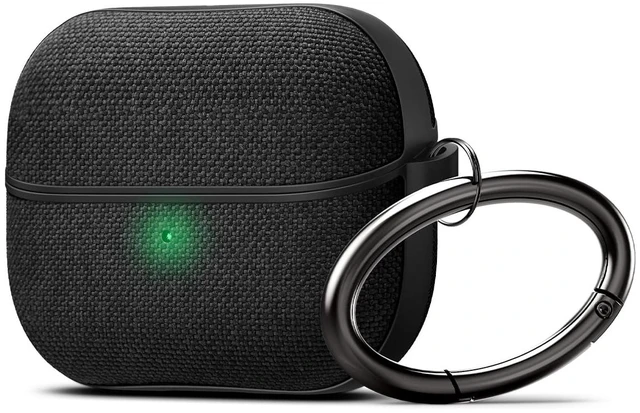 Main image of Urban Fit Designed for Galaxy Buds3, Buds3 Pro & 3 FE (2025/2024) Premium Nylon Fabric, Carabiner Included, Wireless Charging Compatible, Black