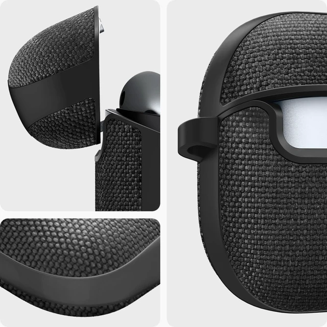 Alt view image 3 of 6 - Urban Fit Designed for Galaxy Buds3, Buds3 Pro & 3 FE (2025/2024) Premium Nylon Fabric, Carabiner Included, Wireless Charging Compatible, Black