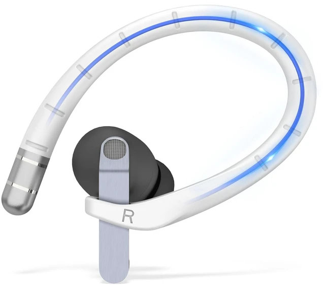 Main image of Anti-Slip Earpads Ear Hooks for Samsung Galaxy Buds 4 Pro & Galaxy Buds 4 (2026), Comfortable Fit Sports Anti-Loss Memory Titanium Alloy Ear Hooks Compatible for Samsung Buds 4 w/Lanyard (White)