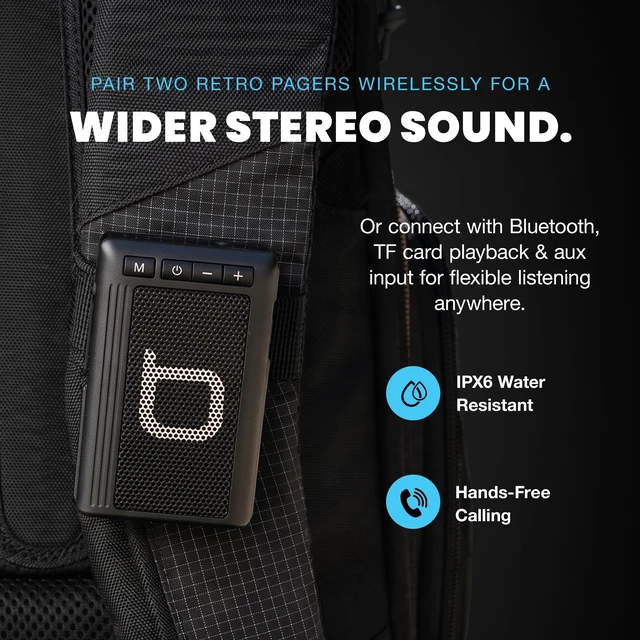 Alt view image 6 of 7 - Retro Pager Wearable Bluetooth Speaker Wearable Retro Pager Bluetooth speaker designed to carry anywhere