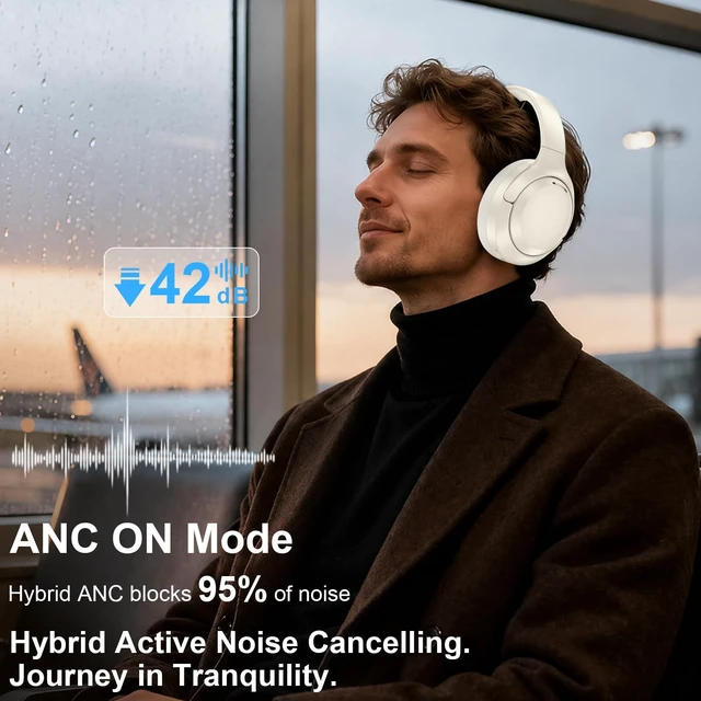 Alt view image 3 of 7 - Samsung Wireless Headphones, 3.5mm AUX Laptop, Bluetooth Headset | Noise Canceling Headphones with Microphone HiFi Stereo Foldable for Samsung Galaxy S26 Ultra S25 FE Z Fold8 Flip8 A17 A37 A57