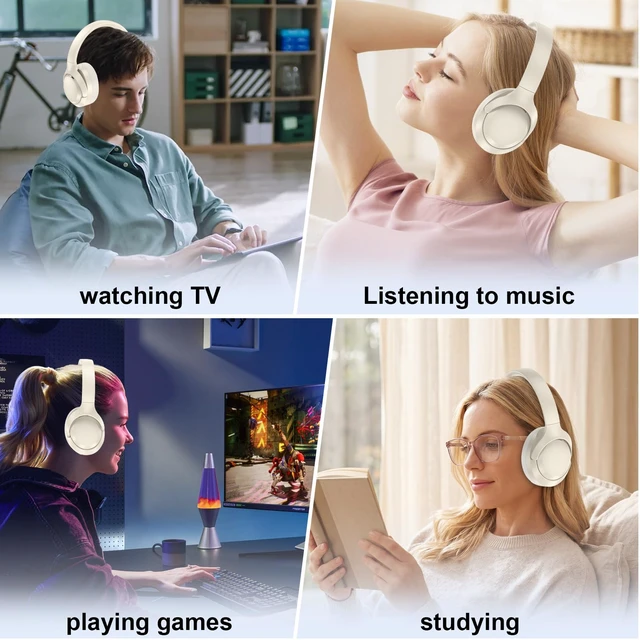 Alt view image 7 of 7 - Samsung Wireless Headphones, 3.5mm AUX Laptop, Bluetooth Headset | Noise Canceling Headphones with Microphone HiFi Stereo Foldable for Samsung Galaxy S26 Ultra S25 FE Z Fold8 Flip8 A17 A37 A57