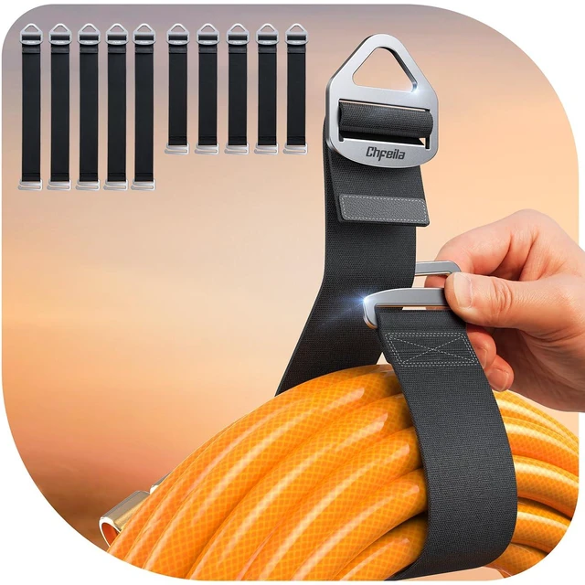 Main image of 10 Pack Extension Cord Holder Organizer, Auto Lock Cable Straps Heavy Duty Extension Cord Hanger for Garage Storage and Organization, Garden Hose Storage, Garage Gadgets for Men