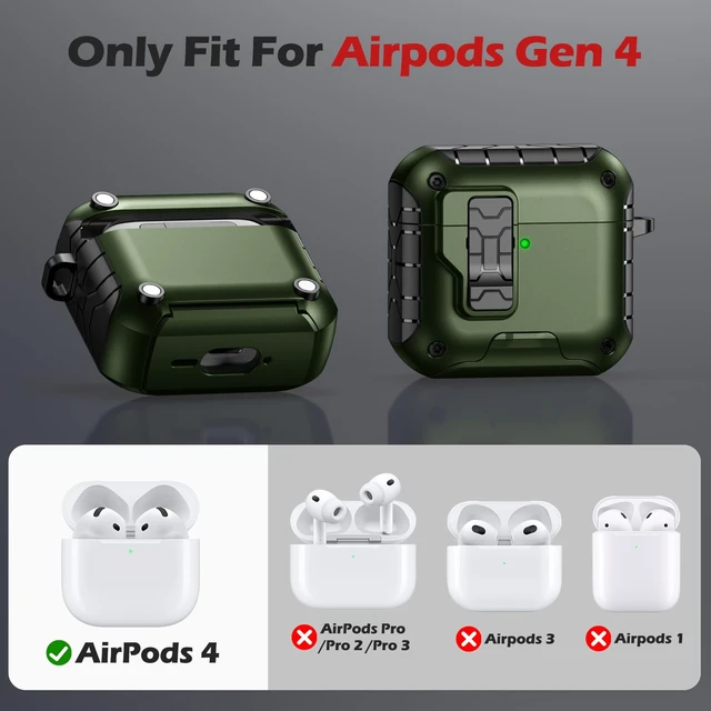 Alt view image 6 of 7 - Magnetic Automatic Lock for AirPods 5 & 4 Case with Phone Stand Compatible with Apple AirPods 5 &4 Case Cover with Cleaner Kit &Magsafe & Carabiner, Drop-proof,Powerful 360° Protection