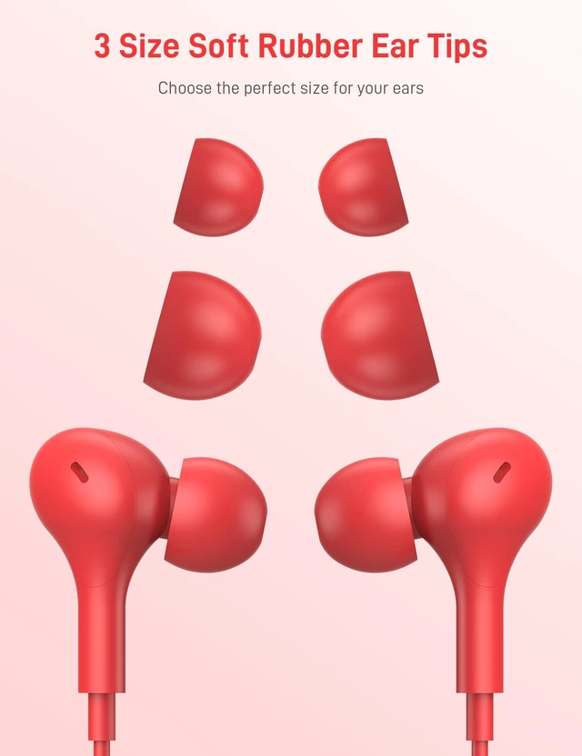 Alt view image 7 of 7 - USB C Headphones for Apple/iPhone Duo 18 17 16 15 Wired Earbuds with Case Soft Small in Ear Buds HiFi Type C USBC Earphones Corded Wire with Microphone Volume Control for Samsung S26 S25/Pixel 11 10