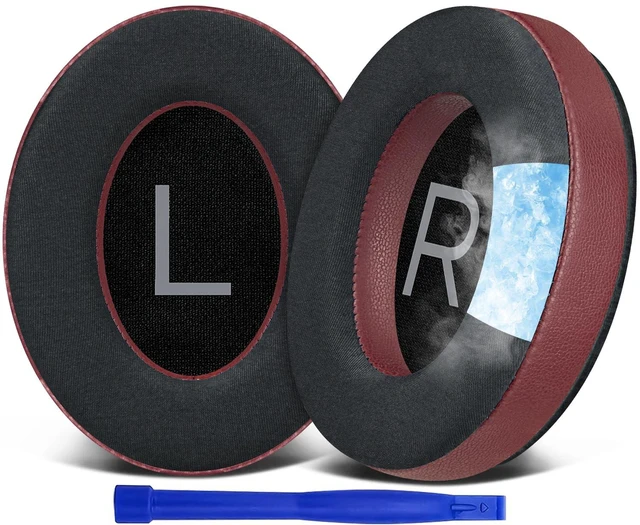 Main image of Cooling Gel Earpads Replacement for Bose QuietComfort 45 (QC45)/QuietComfort SE (QC SE)/Quiet Comfort Wireless Over-Ear Headphones, Ear Pads Cushions with Ice Silk Fabric - Burgundy