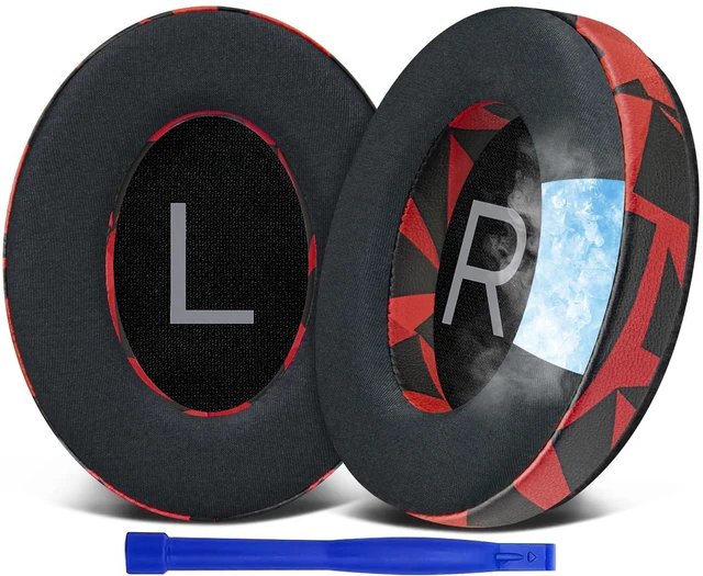 Main image of Cooling Gel Earpads Replacement for Bose QuietComfort 45 (QC45)/QuietComfort SE (QC SE)/Quiet Comfort Wireless Over-Ear Headphones, Ear Pads Cushions with Ice Silk Fabric - Red Storm