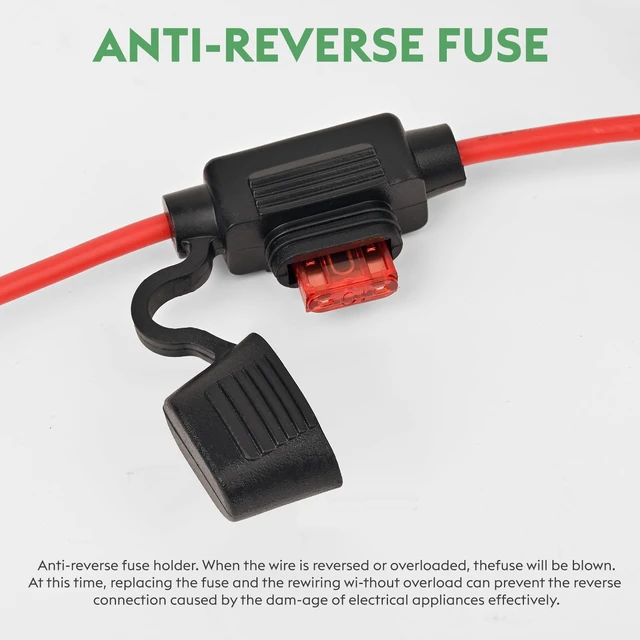 Alt view image 6 of 7 - 10A 120W Golf Cart DC 18V 20V 24V 36V 48V Step Down to DC 12V Converter Voltage Regulator Reducer Power Buck Converter with Fuse(Inputs 18V-58V to 12V 10A)