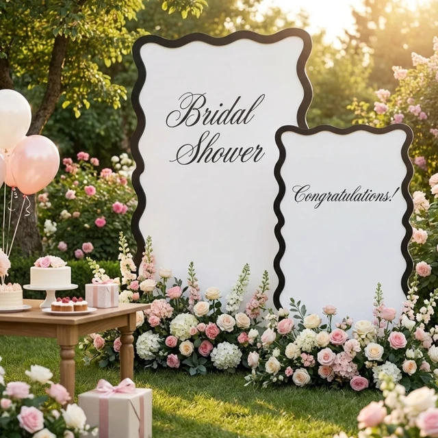 Alt view image 2 of 7 - 6ft Bridal Shower Decorations Birthday Party Cardboard Cutouts Decorations a Tin Bit Older Party Background Decor for Wedding Bachelorette Bridal Shower Supplies