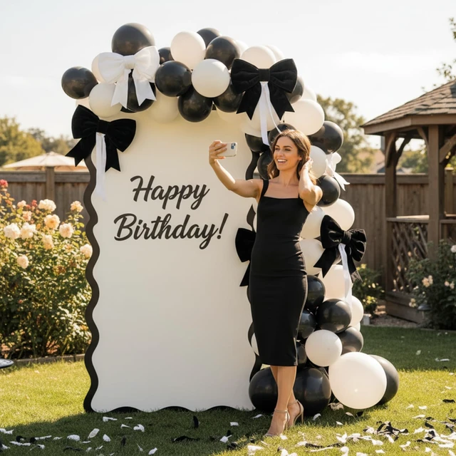 Alt view image 5 of 7 - 6ft Bridal Shower Decorations Birthday Party Cardboard Cutouts Decorations a Tin Bit Older Party Background Decor for Wedding Bachelorette Bridal Shower Supplies