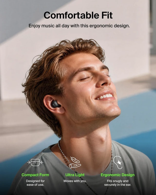 Alt view image 2 of 7 - SoundForm Dot ANC, Noise Cancelling Bluetooth Ear Buds, 30H Battery compact ergonomic fit, Multipoint connection, SoundForm app EQ, iPhone 17, MacBook, iPad compatible, IPX5 Water resistance