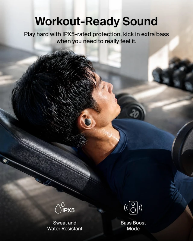 Alt view image 4 of 7 - SoundForm Dot ANC, Noise Cancelling Bluetooth Ear Buds, 30H Battery compact ergonomic fit, Multipoint connection, SoundForm app EQ, iPhone 17, MacBook, iPad compatible, IPX5 Water resistance