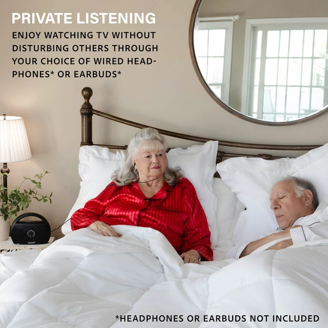 Alt view image 7 of 7 - Portable Wireless TV Speakers - Ideal for TV Watching Without The Blaring Volume - Wireless Speakers Designed for Hard of Hearing, Elderly, and Seniors
