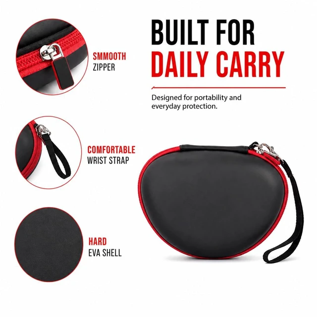 Alt view image 6 of 7 - Kids Headphone Case for eKids, for Beats Solo4 Headphones, Black Hard Shell Case with Mesh Cable Pocket for Kids Headsets, Organized Storage for Home and travel, Box Only