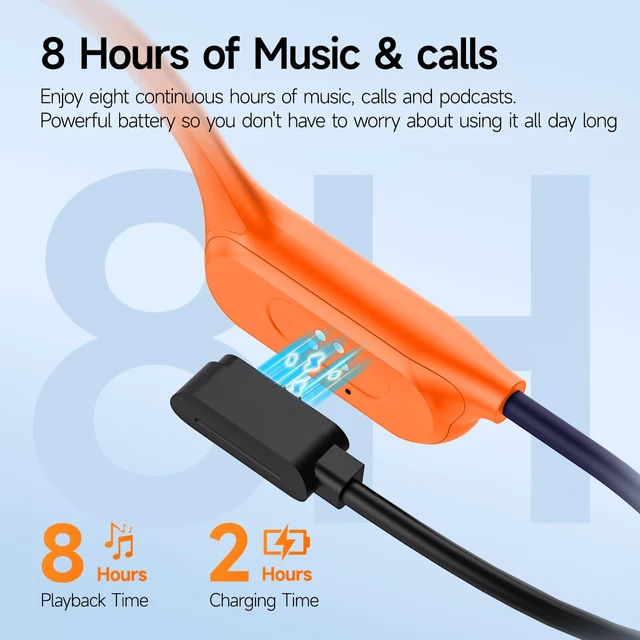 Alt view image 4 of 7 - Swimming Headphones Underwater Bluetooth 6.2 - IP68 Waterproof Built-in 8GB MP3, Open Ear Running Earphones, Bone Conduction Underwater Headphones for Swimming Surfing Cycling