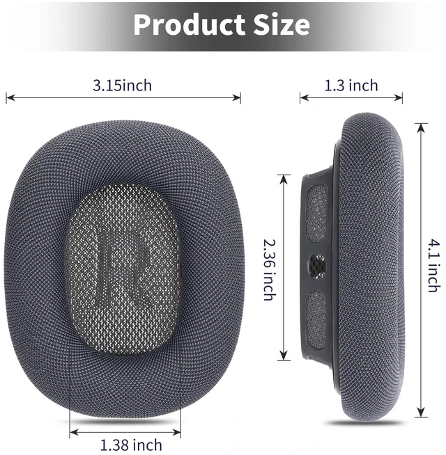 Alt view image 7 of 7 - earpads for airpods max Ear Cushions,Compatible with airpods max Ear Pads(2024 Version),Noise Cancelling, Breathable,Magnetic mounting, not Falling Off (Midnight)