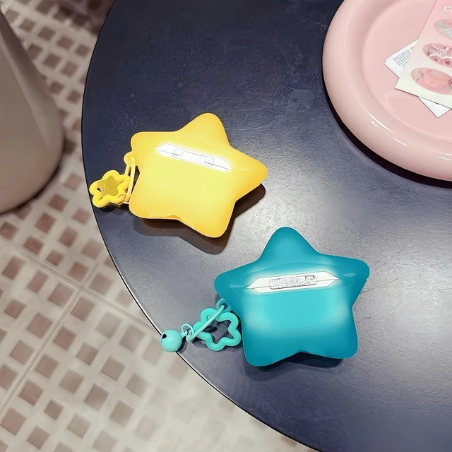 Alt view image 7 of 7 - for Airpods Pro 3 Case, Cute Glow in the Dark Star Case Yellow Compatible with AirPods Pro 3rd Gen 2025, Kawaii Earbuds Cover, Gifts with Charm for Women Girls, Anti-Scratch Drop Protector