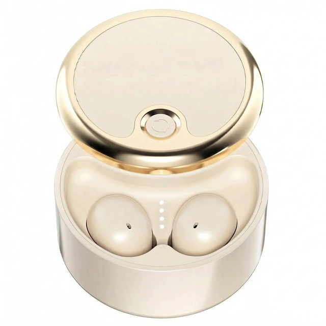 Main image of Wireless Bluetooth Sleep Earbuds for Side Sleepers - Lunar White Miniature low profile fit, Stay-in architecture, Noise reduction, Twist open charging case, Wide device compatibility