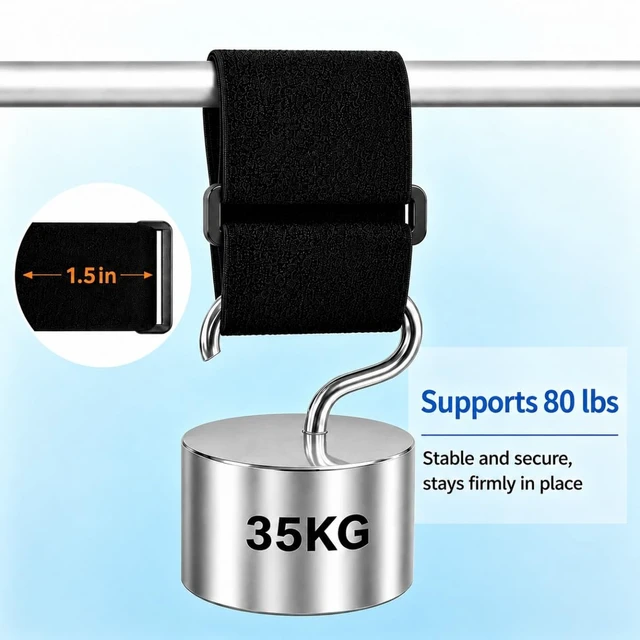 Alt view image 4 of 6 - 16ft 4 inch Wide Cable Straps with 10pcs Buckles, Heavy Duty Nylon Hook and Loop Straps for Fastening Securing, Reusable Cut-to-Length Straps for Organizer or Storage, Black
