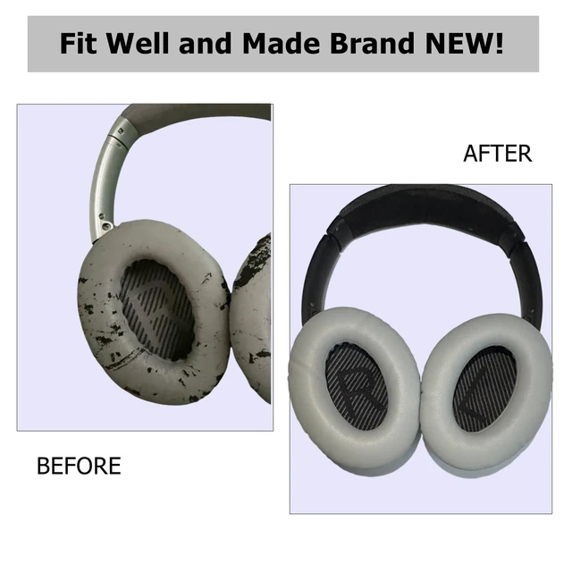Alt view image 4 of 6 - Headphones Replacement Ear Pads,for Bose Quietcomfort QC15 QC25 QC35 35 ii (Grey)