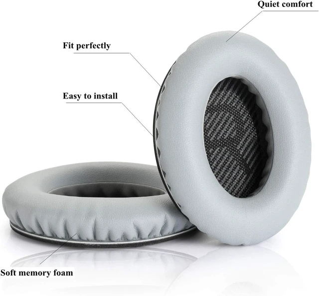 Alt view image 6 of 6 - Headphones Replacement Ear Pads,for Bose Quietcomfort QC15 QC25 QC35 35 ii (Grey)