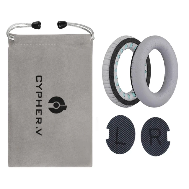 Alt view image 5 of 6 - Headphones Replacement Ear Pads,for Bose Quietcomfort QC15 QC25 QC35 35 ii (Grey)