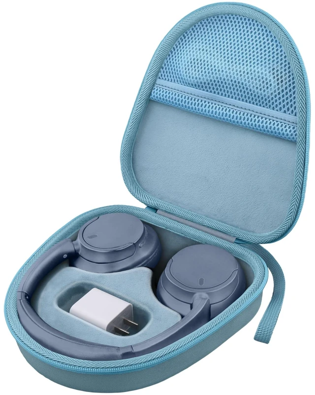 Main image of Hard Case for Sony WH-CH730N/CH720N/1000XM6/1000XM5, Light Blue Travel Case Compatible with Sony WH-CH520, Features a Mesh Pocket for Accessories. Hand Strap for Easy Carrying. Case Only