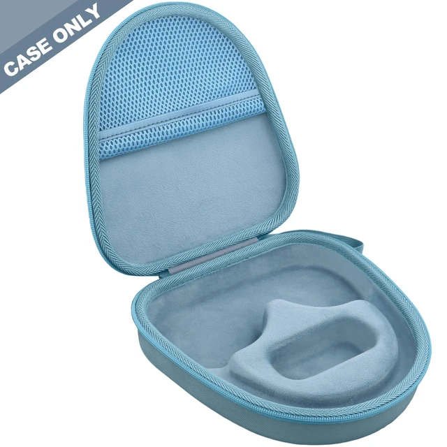 Alt view image 3 of 7 - Hard Case for Sony WH-CH730N/CH720N/1000XM6/1000XM5, Light Blue Travel Case Compatible with Sony WH-CH520, Features a Mesh Pocket for Accessories. Hand Strap for Easy Carrying. Case Only