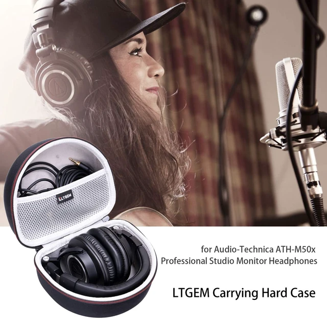 Alt view image 7 of 7 - Case for Audio-Technica ATH-M50X/M40x/M30x/M50XBT2/M50xSTS Headphone Gray Hard Carrying Travel Case for Audio-Technica Headphone