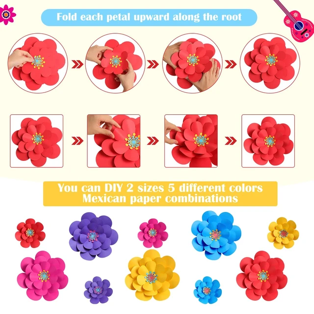 Alt view image 5 of 7 - 19 Pcs Mexican Backdrop Curtain Paper Flowers, Green, Leaves Polyester Curtains for Arch Decor, Princess Party Photo Booth, Elegant Fiesta Supplies, Cinco De Mayo Wedding Decor