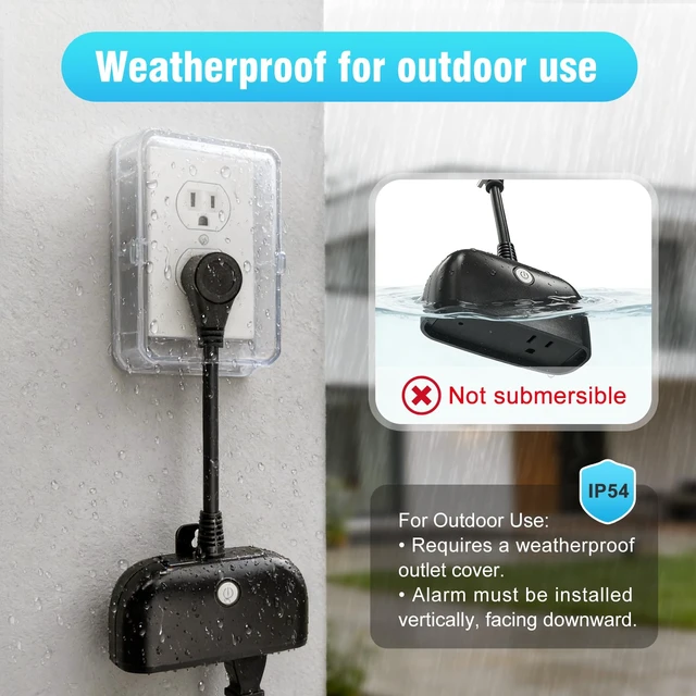 Alt view image 6 of 7 - Power Failure Alarm WiFi, Power Outage Alarm with App Notifications 110dB Loud Power Outage Alarm LED Indicator, Freezer Alarm Monitor for Garage Freezer, Sump Pumps, GFCI Trips, Aquarium