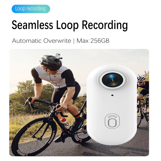 Alt view image 4 of 7 - Mini Body Camera H88, 1080P FHD Wearable Action Cam, Thumb-Sized Bodycam Waterproof Case 30M Underwater, POV Loop Recording for Motorcycle Helmet, Bike, Security, Travel & Outdoor(No Card, White)