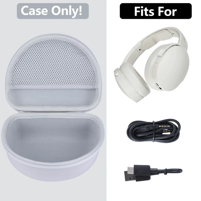 Alt view image 3 of 7 - Case for Skullcandy Hesh Evo/Hesh ANC/Crusher ANC 2 Headphones Hard Shell Shockproof, Portable Headphone Storage, Mesh Bag Organizer, Lightweight Travel