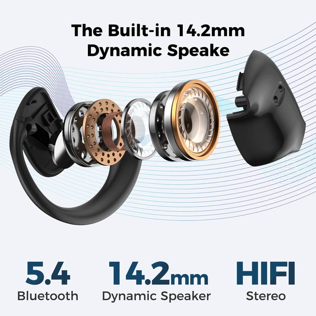 Alt view image 3 of 6 - X15 PRO Translation Earbuds Open Ear Headphone Bluetooth 5.4 OWS AI Headphones Support 148 Languages Wireless Ear Buds with Earhooks IPX5 Waterproof Bluetooth Blackwith AI