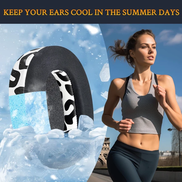 Alt view image 5 of 5 - Cooling Gel Replacement Earpads for Sony WH-XB900N/WH-CH710N/WH-CH720N/WH-RF400/MDR-RF895RK Headphones, Ear Pads Cushions with High Density Foam - Snow Leopard