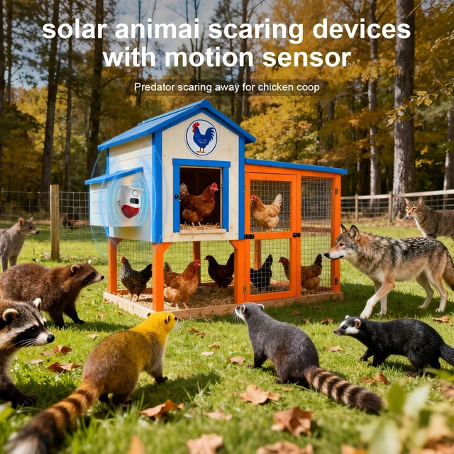Alt view image 3 of 7 - Solar-Powered Infrared Alarm, IP65 Waterproof Rating with 120-decibel Alarm Sound, DIY Installation Suitable for deterring Wild Boars, Deer, Coyotes, and Raccoons. (B)