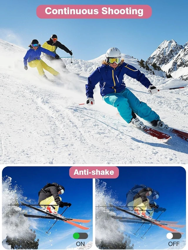 Alt view image 5 of 7 - 2025 New Digital Camera, 56MP FHD 1080P for Kids with 16x Digital Zoom Anti Shake, Face Detect, Smile Capture, 32GB TF Card, Battery, Lanyard, a Great Gift for Boys & GirlsPink