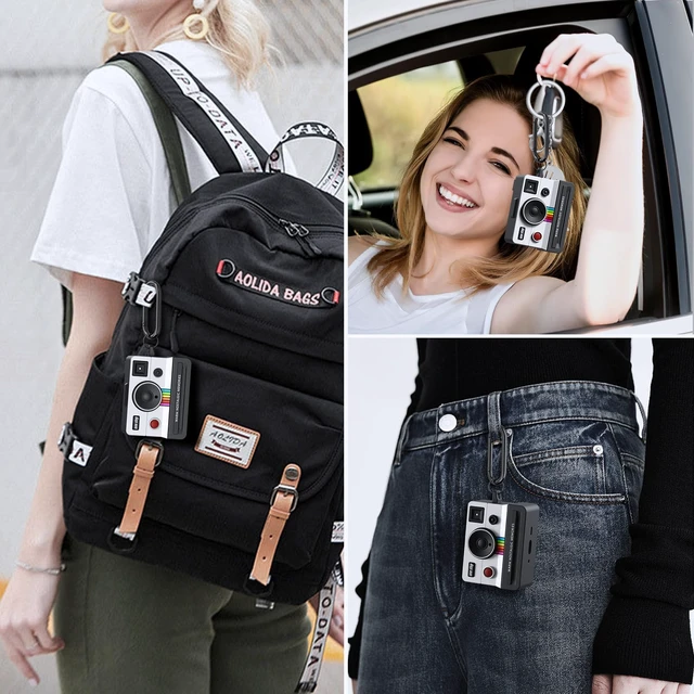 Alt view image 7 of 7 - Compatible with AirPods Pro 3 Case,2025 Silicone Cover Retro Camera Design Case,Carabiner & Cleaning Kit Included,Shock Resistant,Full Protection for AirPods Pro 3rd Generation