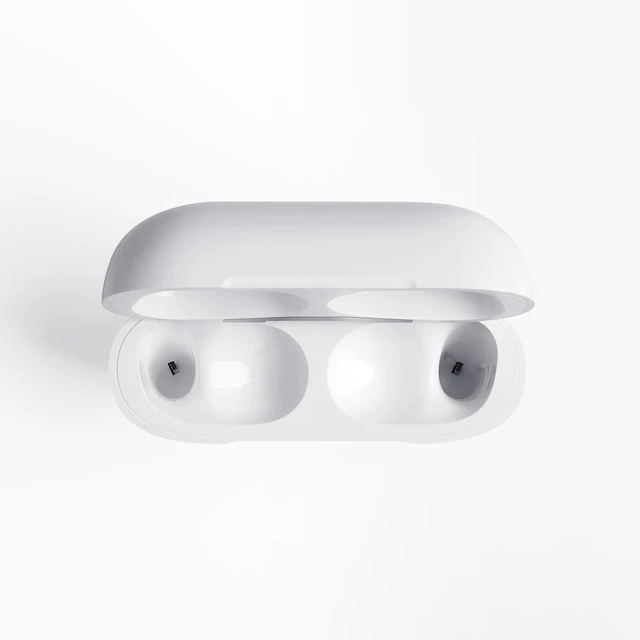 Alt view image 6 of 6 - Airpod Charging Case Compatible for Airpods Pro 1&2 Generation, USB-C Wireless Charger Case Replacement with Bluetooth Pairing Sync Button, White, No Earbuds