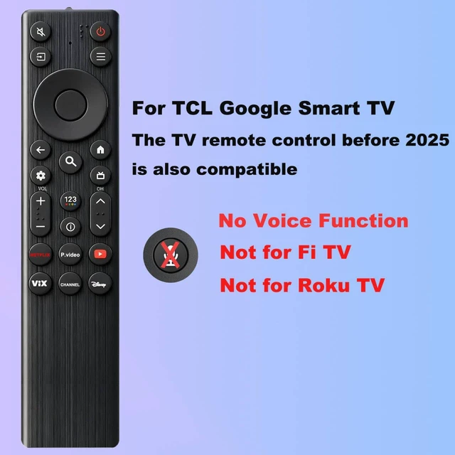 Alt view image 3 of 7 - New Remote for TCL TV Remote,Replacement for TCL Google TV Remote Control Compatible With TCL QD-Mini LED 4K UHD QM5K QM6K QM7K 50/55/65/75/85 Google Smart TV Series