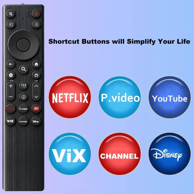 Alt view image 4 of 7 - New Remote for TCL TV Remote,Replacement for TCL Google TV Remote Control Compatible With TCL QD-Mini LED 4K UHD QM5K QM6K QM7K 50/55/65/75/85 Google Smart TV Series