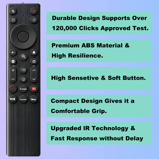Alt view image 6 of 7 - New Remote for TCL TV Remote,Replacement for TCL Google TV Remote Control Compatible With TCL QD-Mini LED 4K UHD QM5K QM6K QM7K 50/55/65/75/85 Google Smart TV Series