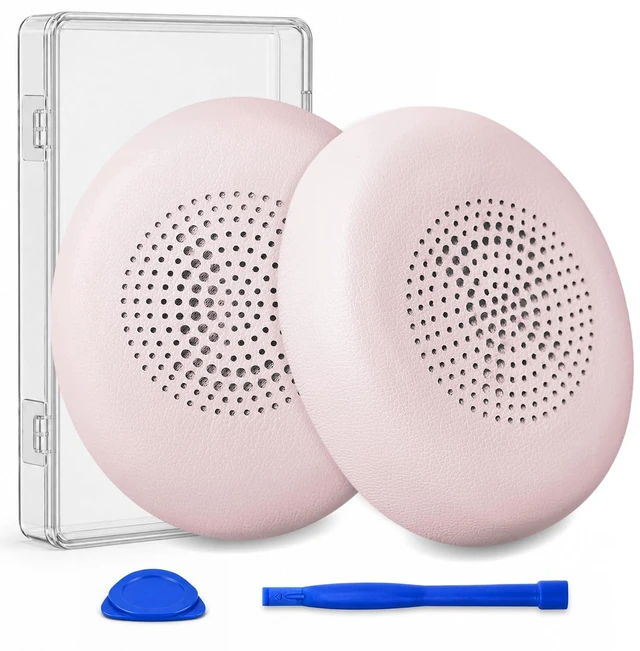 Main image of Replacement Ear Pads for Jabra Evolve2 65 (Evolve 2 65MS 65UC MS UC)/Evolve2 40 (40UC 40MS USB)/Elite 45h On-Ear Wireless Headset, Earpads Ear Cushions Ear Cups Cover Repair Parts (Pink)
