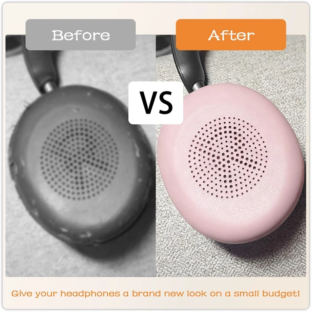 Alt view image 6 of 7 - Replacement Ear Pads for Jabra Evolve2 65 (Evolve 2 65MS 65UC MS UC)/Evolve2 40 (40UC 40MS USB)/Elite 45h On-Ear Wireless Headset, Earpads Ear Cushions Ear Cups Cover Repair Parts (Pink)
