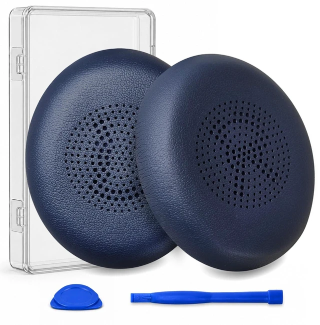Main image of Replacement Ear Pads for Jabra Evolve2 65 (Evolve 2 65MS 65UC MS UC)/Evolve2 40 (40UC 40MS USB)/Elite 45h On-Ear Wireless Headset, Earpads Ear Cushions Ear Cups Cover Repair Parts (Blue)