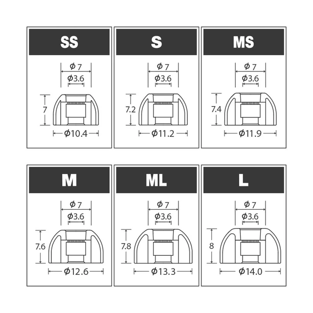 Alt view image 7 of 7 - XELASTEC 2 Earbud Tips, TPE Replacement Ear Tips (S (2-Pair Set))