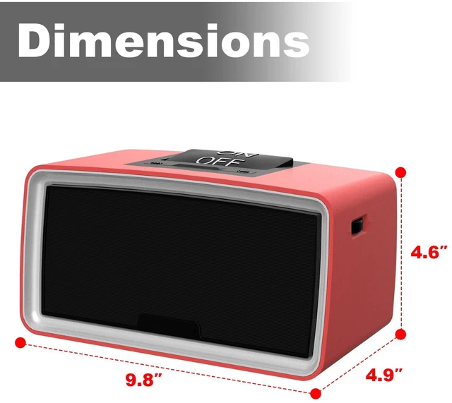 Alt view image 6 of 6 - Simple Music Player for Elderly, Easy Audiobook Player with 32GB TF Card & Card Reader for Dementia, Alzheimers, Visually Impaired, Low Vision Patients, Wired - Red