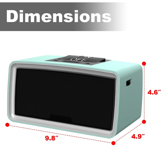 Alt view image 6 of 6 - Simple Music Player for Elderly, Easy Audiobook Player with 32GB TF Card & Card Reader for Dementia, Alzheimers, Visually Impaired, Low Vision Patients, Wired - Cyan